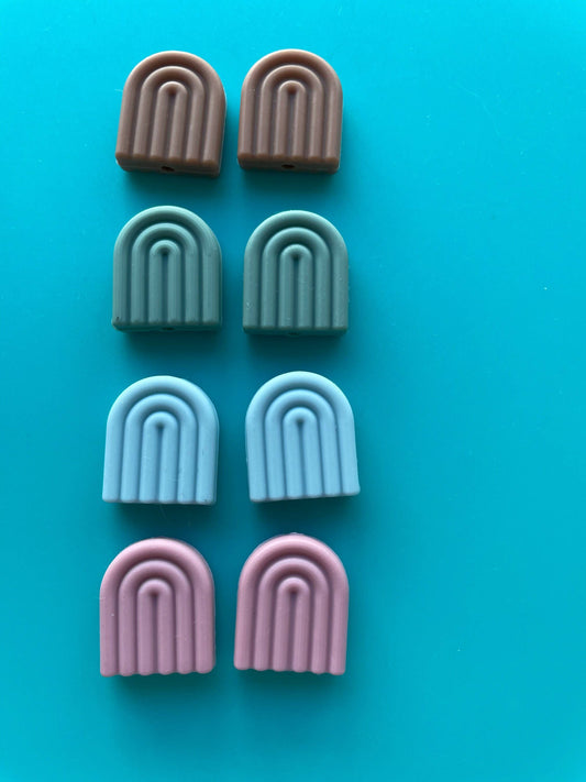 CURATED SETS! Knitting Needle Point Protectors - rainbows: Darker/earthtones