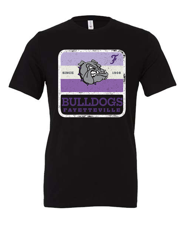 Fayetteville Bulldogs White Badge Tee
