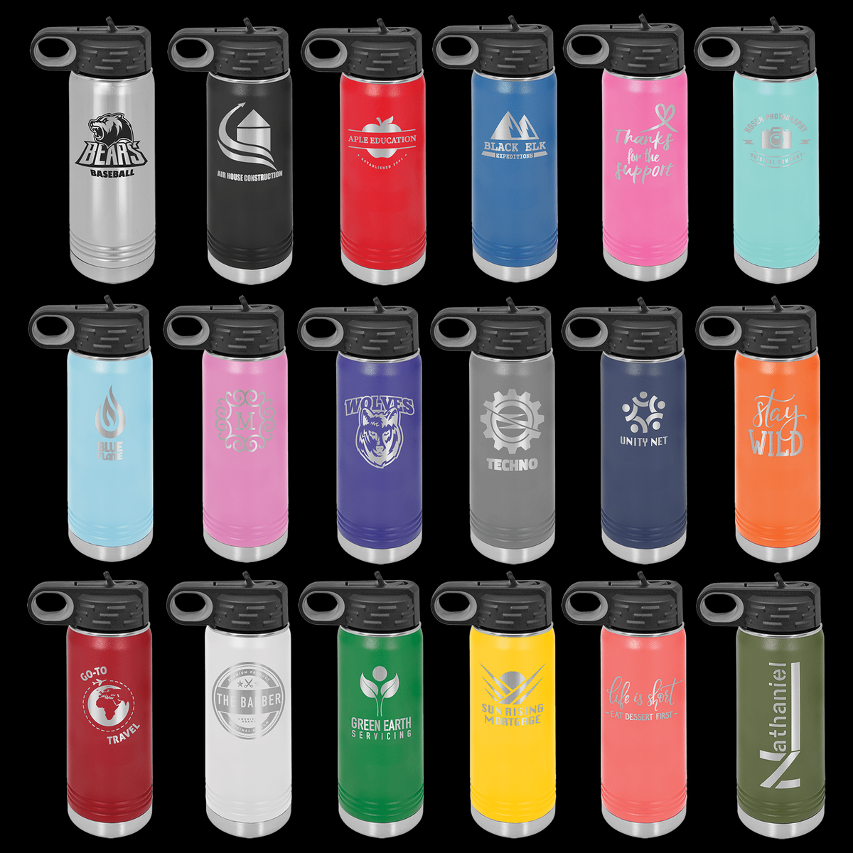 Lasered Water Flask