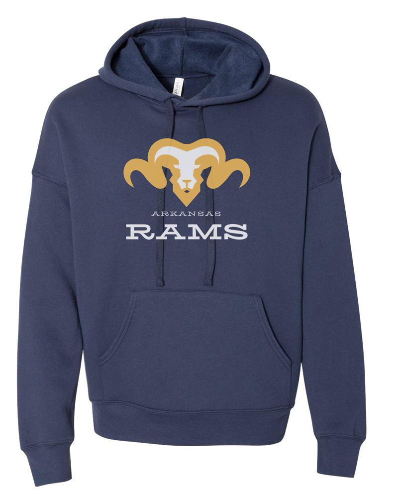 Rams BELLA + CANVAS - Unisex Sponge Fleece Drop Shoulder Hoodie