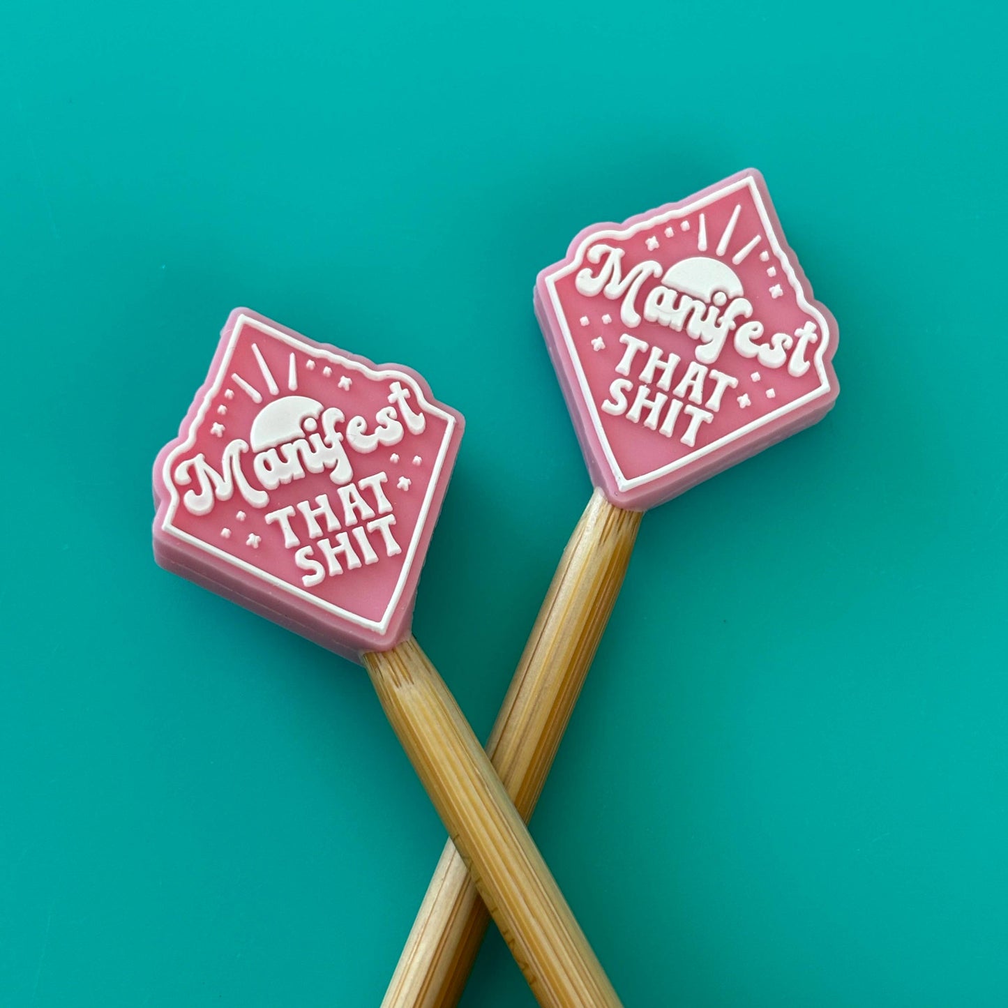 Knitting Needle Point Protectors Manifest that Shit Inspo