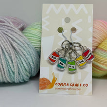 Load image into Gallery viewer, Knitting Stitch Markers - Soda Beer Helpful BOR Trendy Fun
