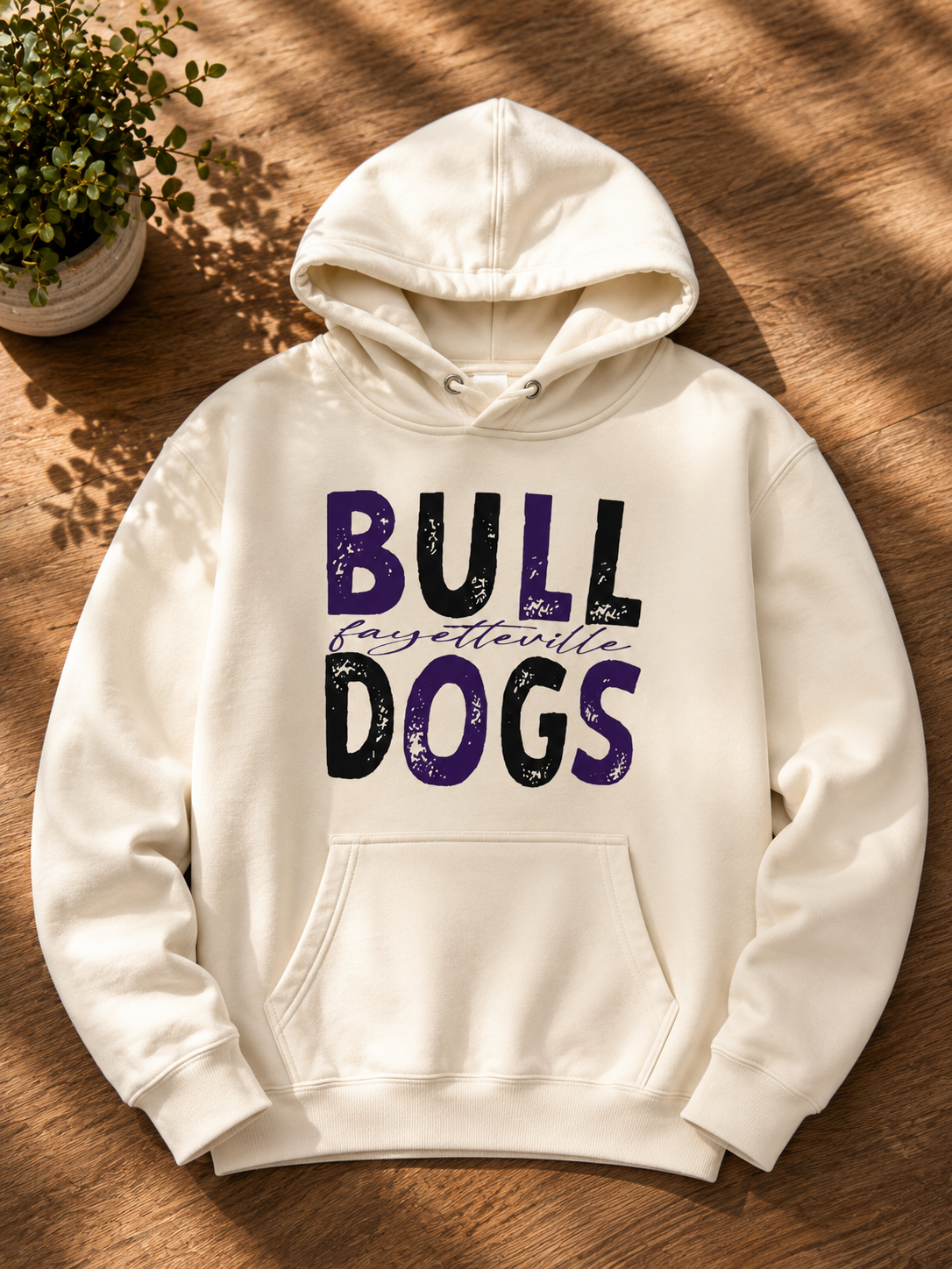 Fayetteville Bulldogs Premium Heavy Weight Hoodie – Bone