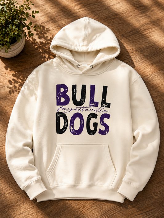 Fayetteville Bulldogs Premium Heavy Weight Hoodie – Bone
