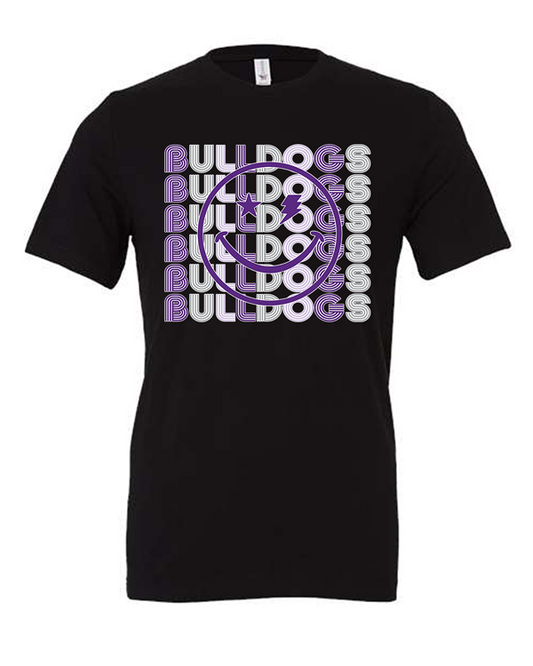 Fayetteville Bulldogs Smiley Disco Tee