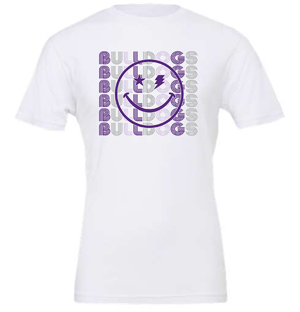 Fayetteville Bulldogs Smiley Disco Tee