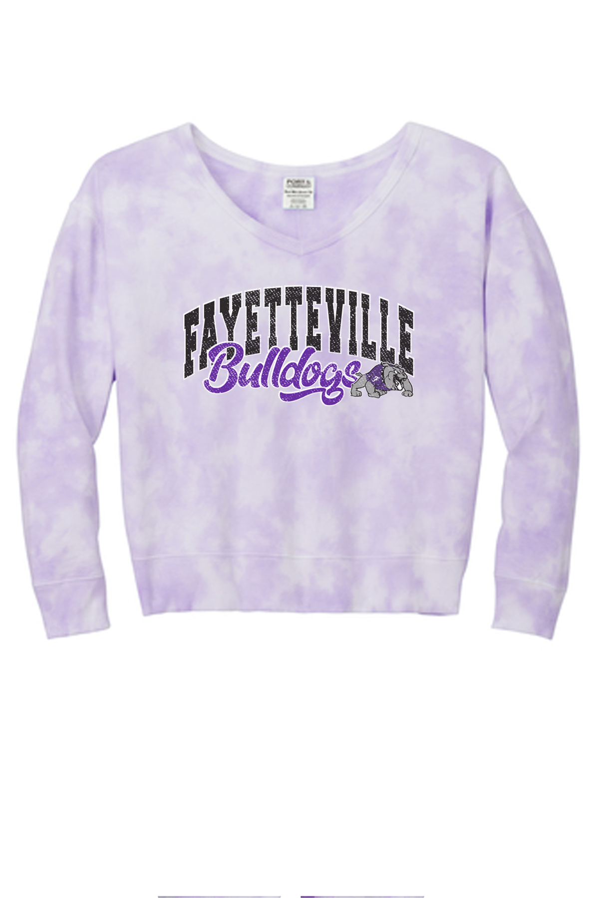 FAYETTEVILLE BULLDOGS _ Ladies Beach Wash® Cloud Tie-Dye Fleece Sweatshirt and Sweatpant