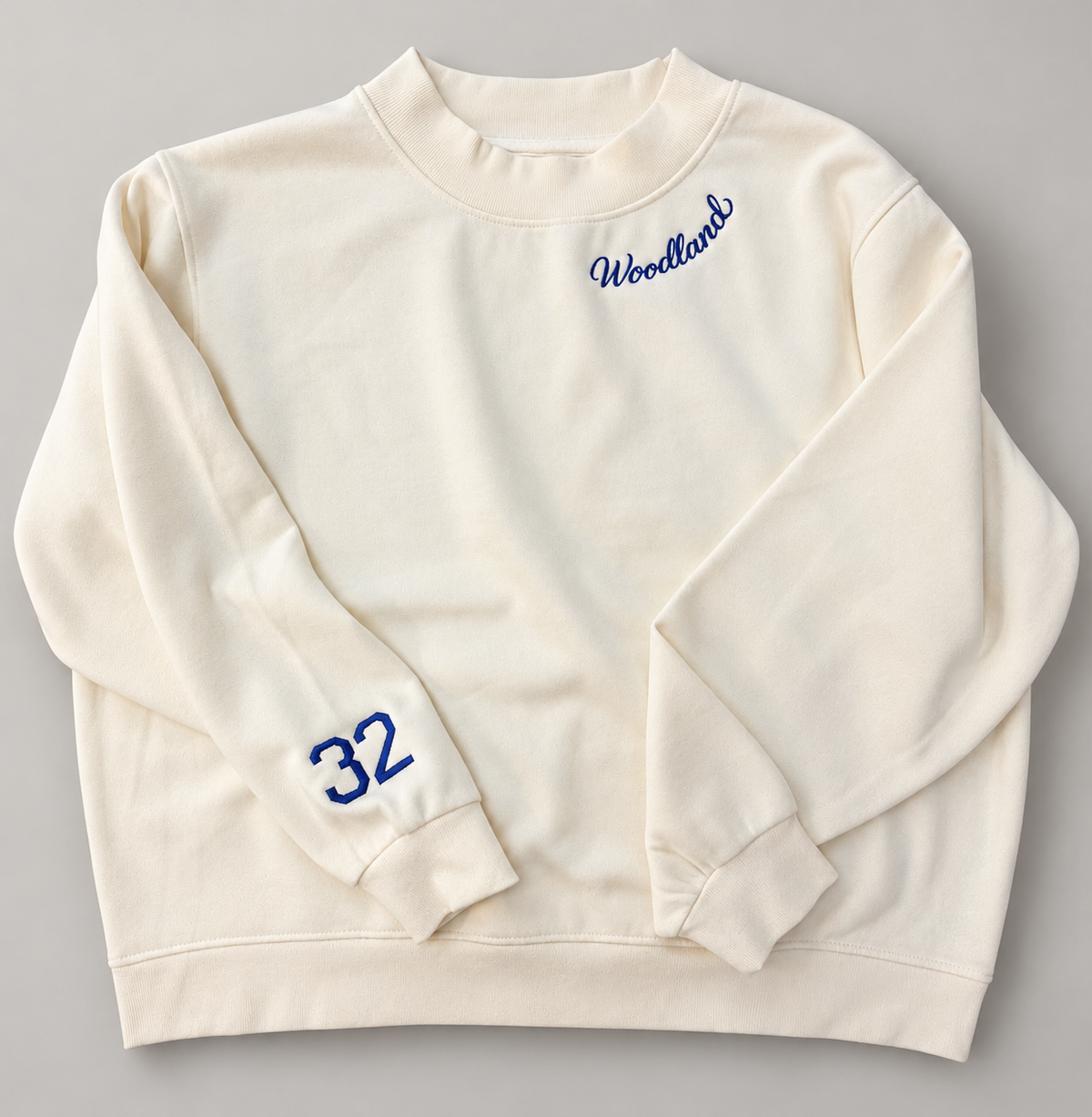 Woodland Embroidered Mock Neck Sweatshirt