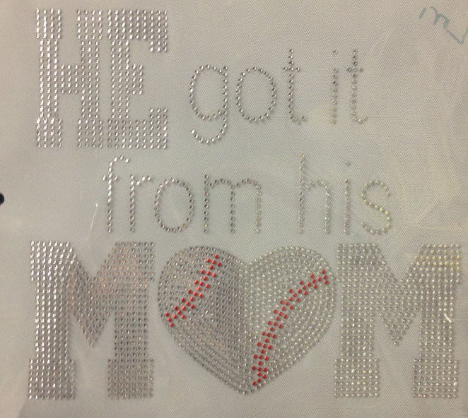 Got it From Mom Baseball Rhinestone