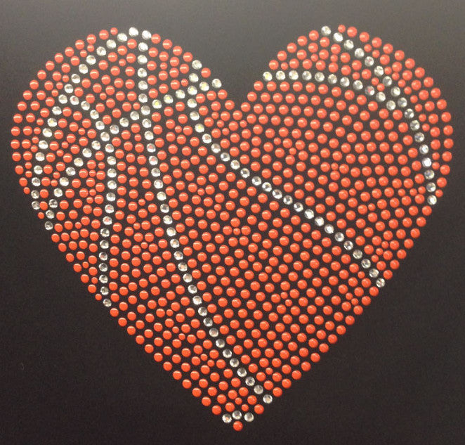 Basketball Heart On Black