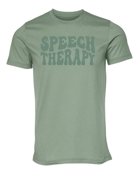 Children's Speech Therapy- Crew Neck Light Sage Green Shirts