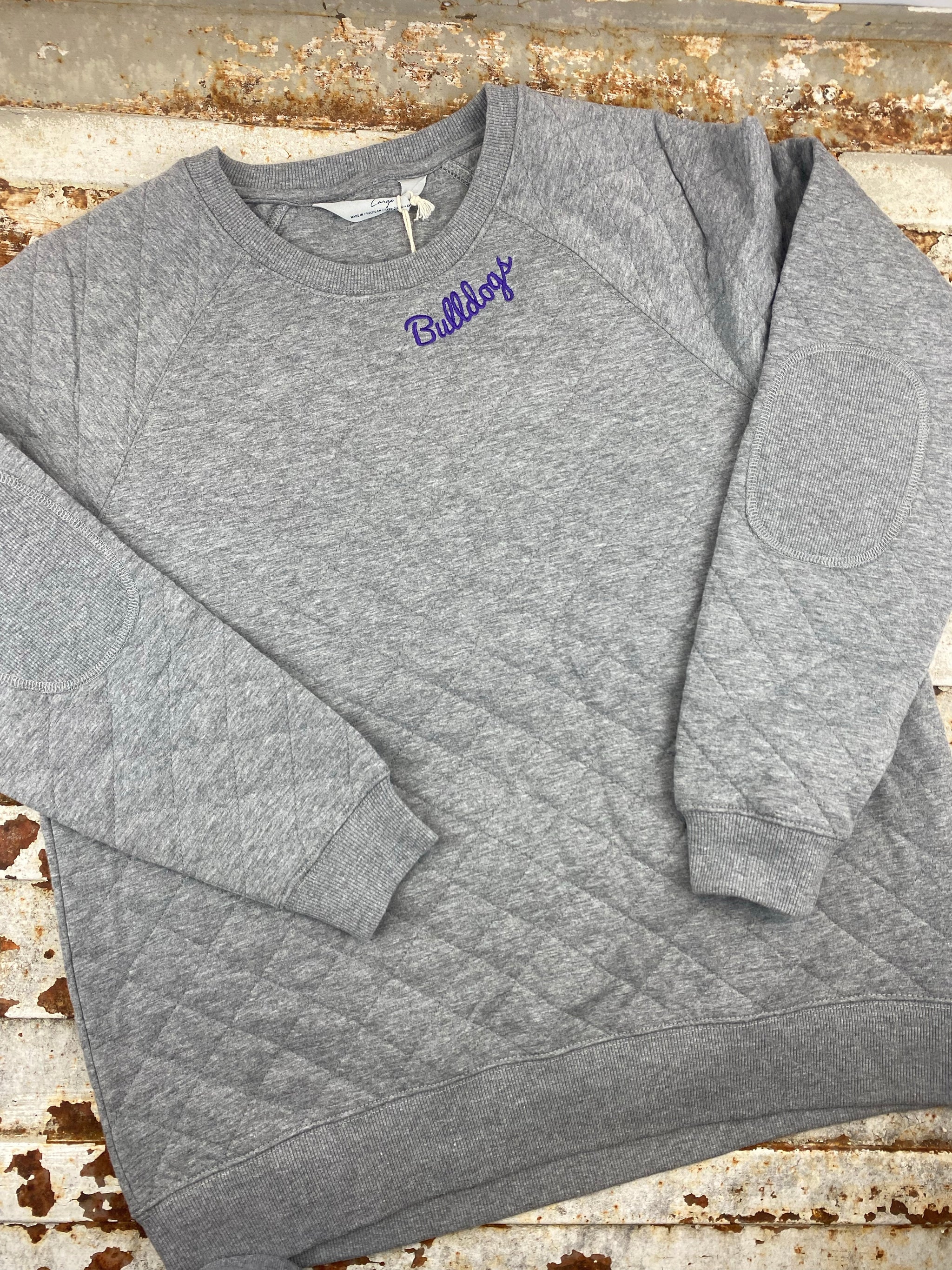 Quilted sweatshirt best sale