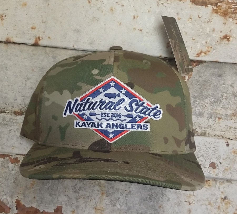 NSKA Camo Hat Yupoong - Green Camo - Wool Blend Flat Bill Snapback Cap